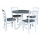 International Concepts 36 in. Round Pedestal Dining Table with 4 Madrid LadderBack Chairs - 5 Piece Dining Set K05-36RT-C2-4 - alternate 2